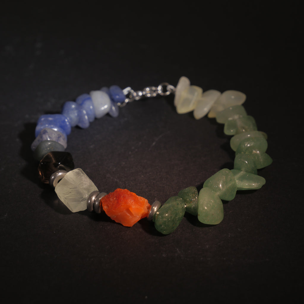 Dawn Seeker: Monet Inspired Carnelian & Aventurine Bracelet——A fleeting palette for vitality and courage
