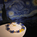 Radiant Sunflowers: Van Gogh Inspired Citrine & Alashan Meteorite Bracelet.——A scorching palette for happiness and abundance.