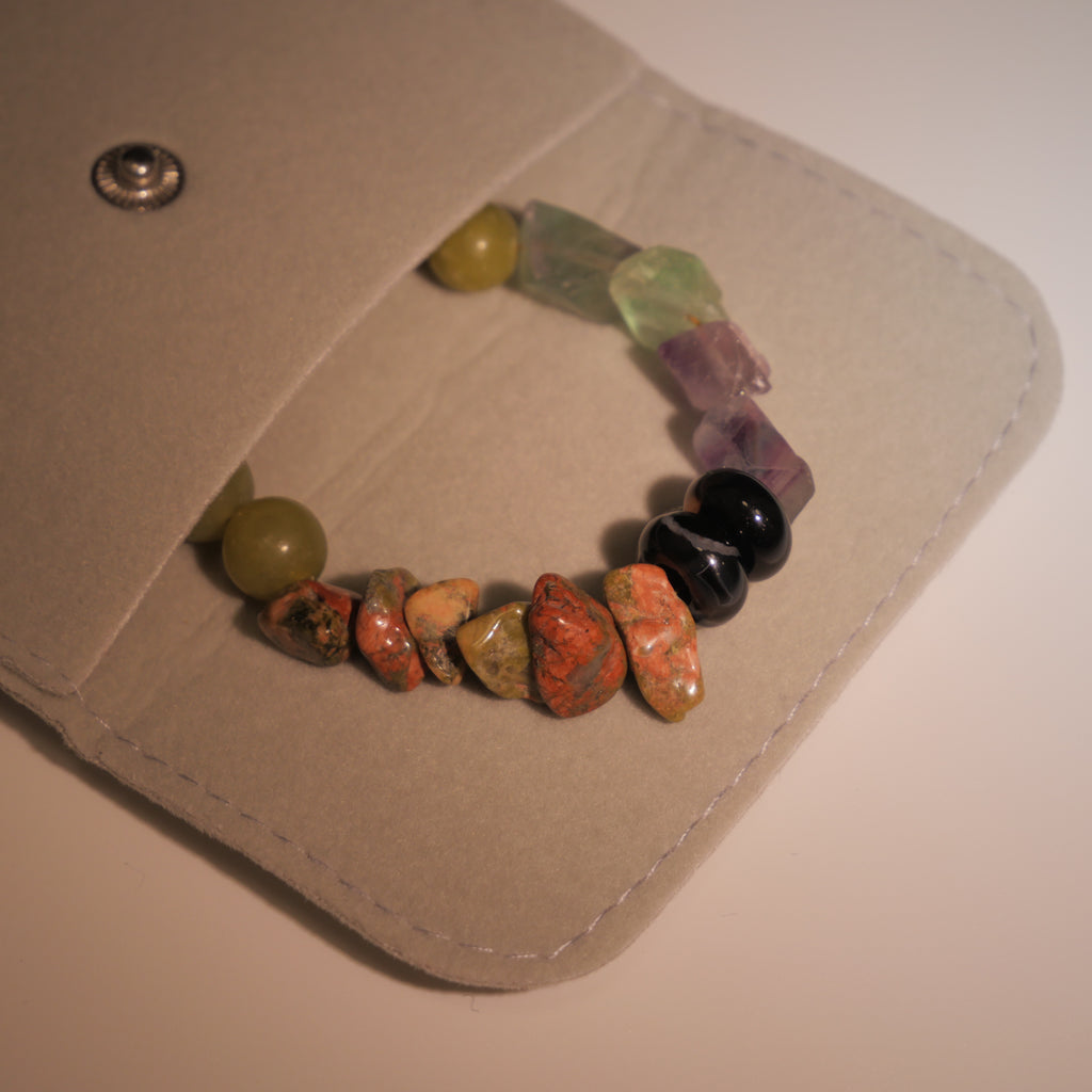 Botanical Light: Monet Inspired Strawberry Quartz & Epidote Bracelet——A sun-dappled palette for self-love and relationship