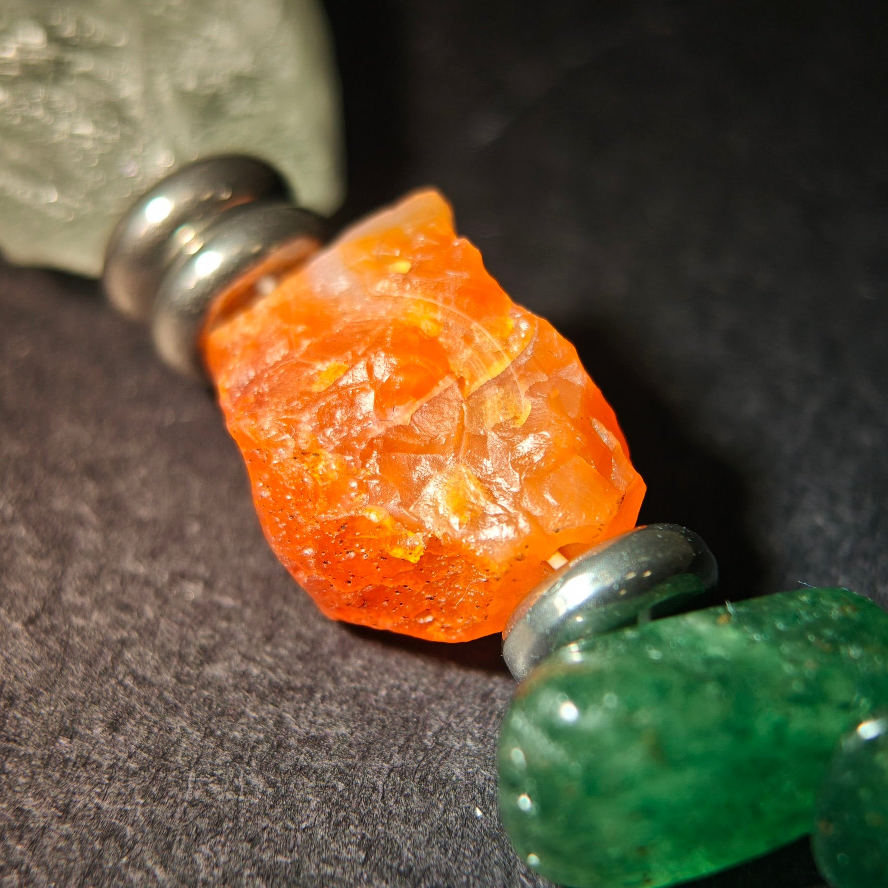 Dawn Seeker: Monet Inspired Carnelian & Aventurine Bracelet——A fleeting palette for vitality and courage