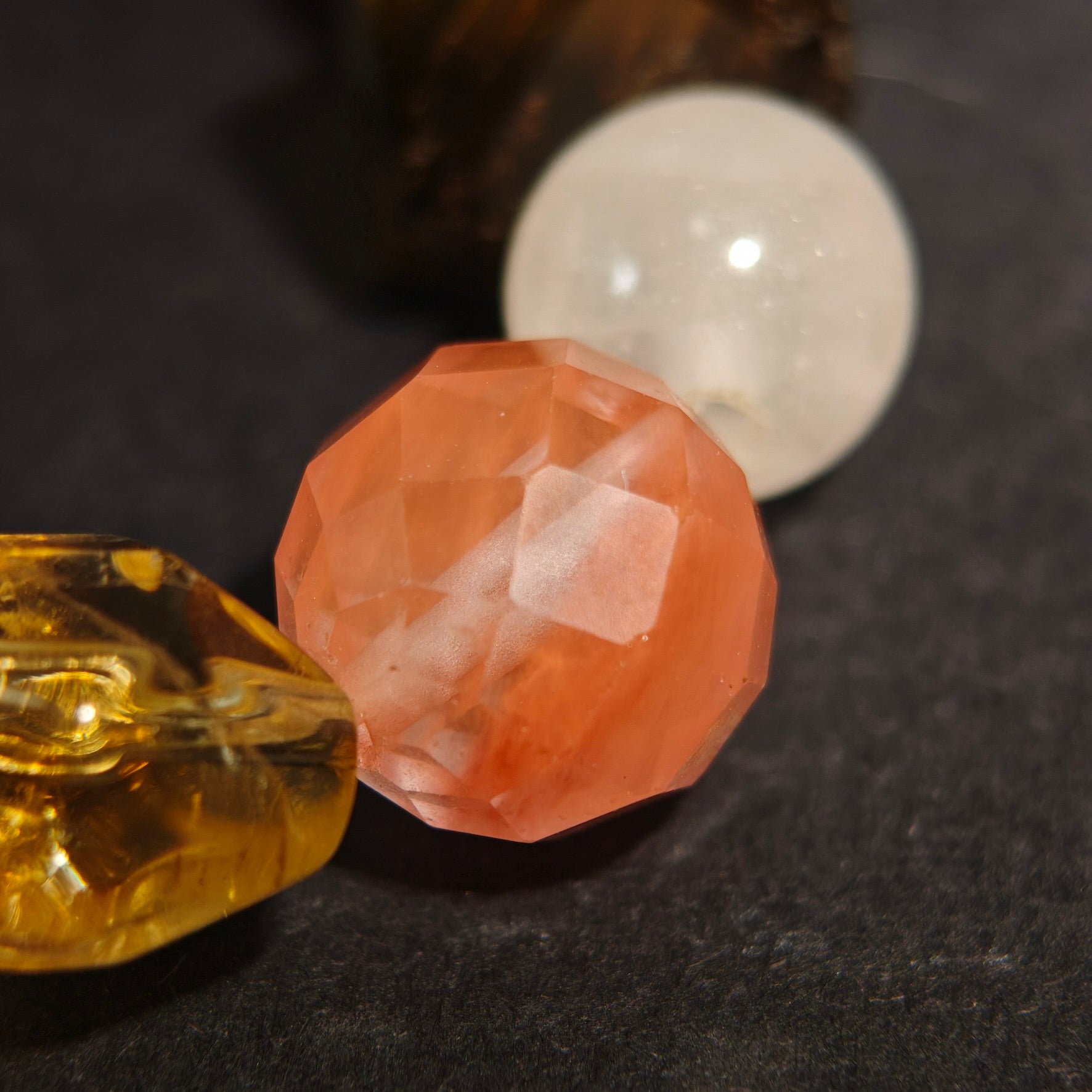 Pop Glamour: Warhol Inspired Citrine & Watermelon Red Stone Bracelet ——A vibrant palette for confidence and joy