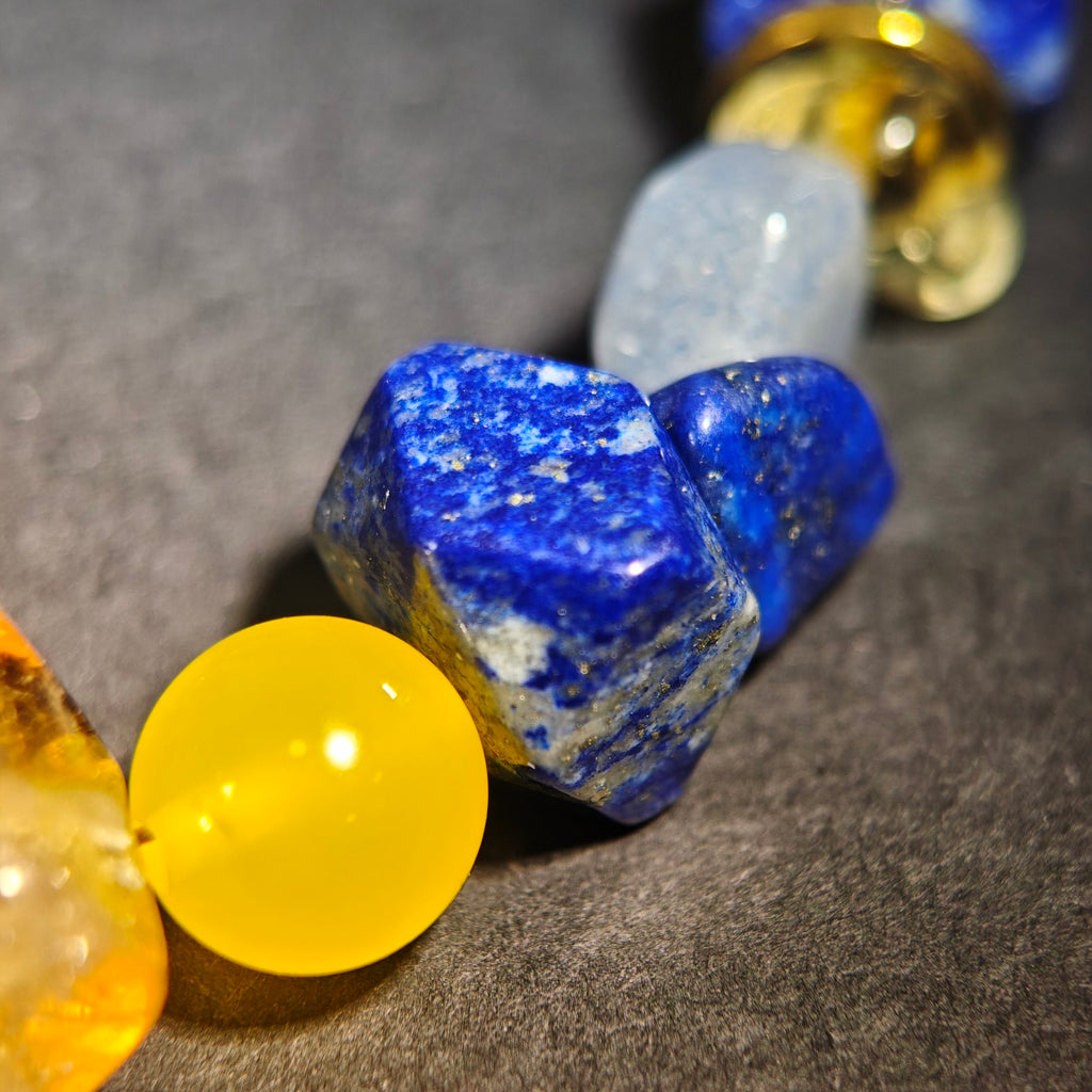 Radiant Sunflowers: Van Gogh Inspired Citrine & Alashan Meteorite Bracelet.——A scorching palette for happiness and abundance.