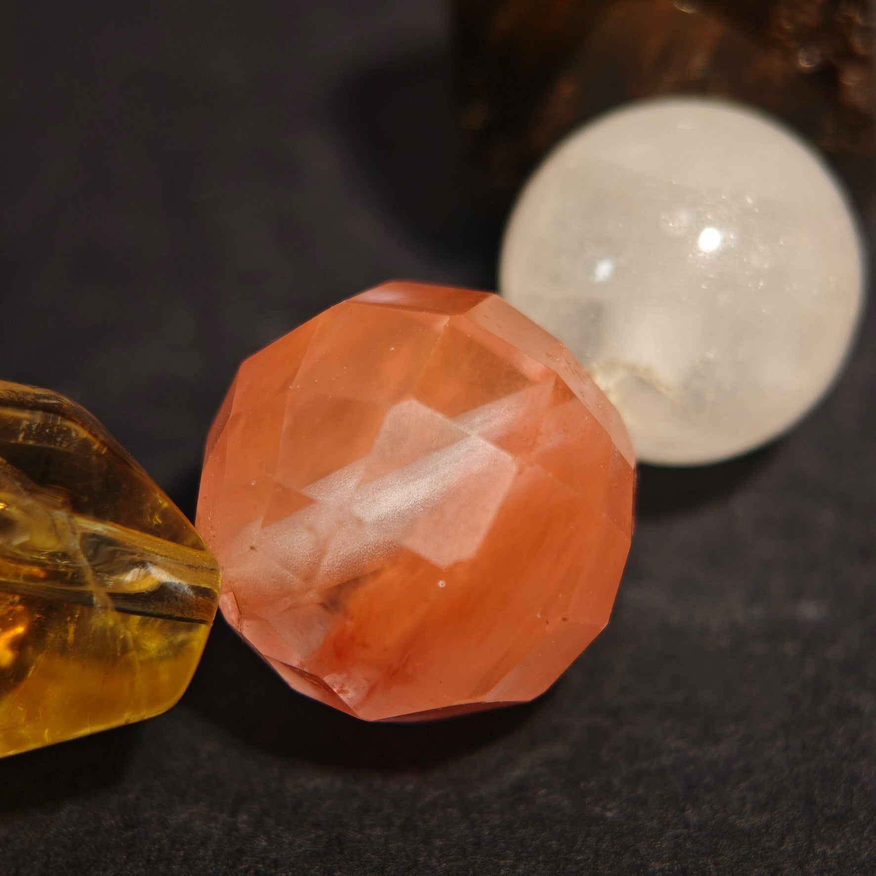 Pop Glamour: Warhol Inspired Citrine & Watermelon Red Stone Bracelet ——A vibrant palette for confidence and joy