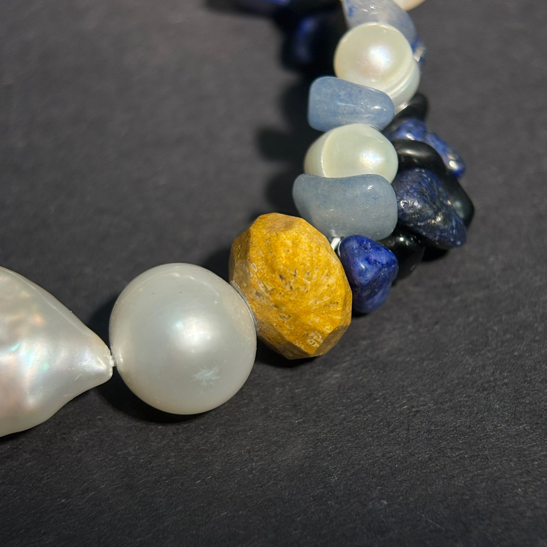 Luminous Pure: Vermeer Inspired Pearl & Picture Jasper Bracelet——A classical palette for elegance and intuition