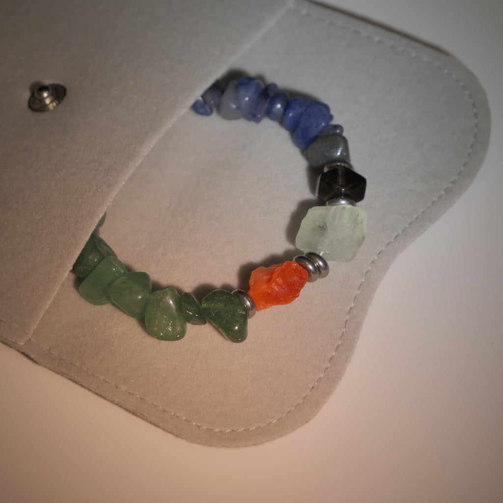 Dawn Seeker: Monet Inspired Carnelian & Aventurine Bracelet——A fleeting palette for vitality and courage