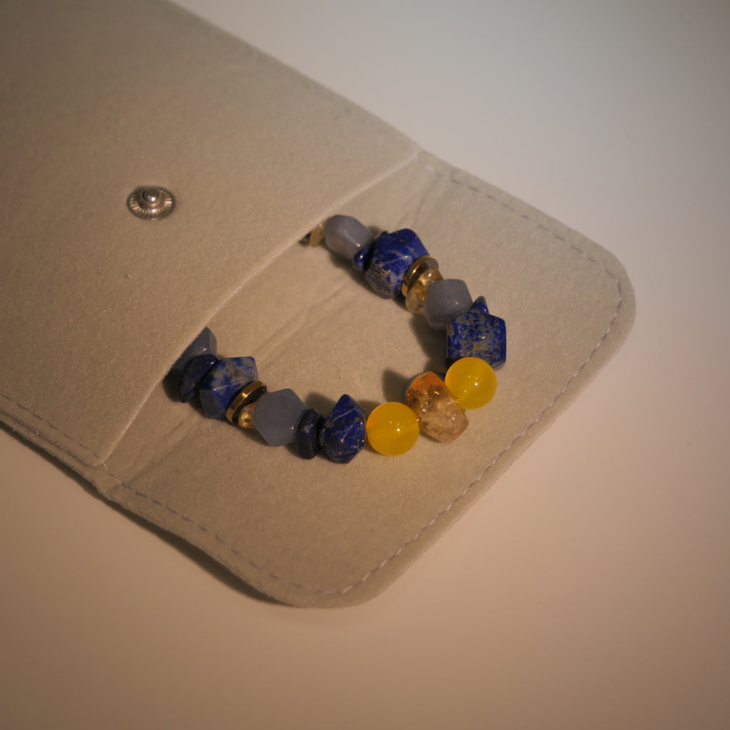 Radiant Sunflowers: Van Gogh Inspired Citrine & Alashan Meteorite Bracelet.——A scorching palette for happiness and abundance.