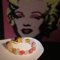 Pop Glamour: Warhol Inspired Citrine & Watermelon Red Stone Bracelet ——A vibrant palette for confidence and joy